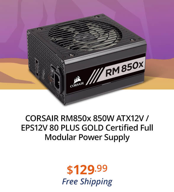 CORSAIR RM850x 850W ATX12V / EPS12V 80 PLUS GOLD Certified Full Modular Power Supply