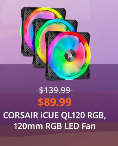 CORSAIR iCUE QL120 RGB, 120mm RGB LED Fan