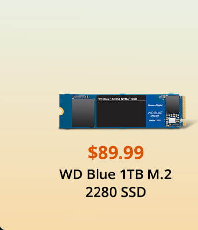 Western Digital WD Blue SN550 NVMe M.2 2280 1TB PCI-Express 3.0 x4 3D NAND Internal Solid State Drive (SSD) WDS100T2B0C