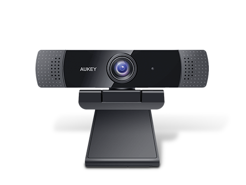 AUKEY PC-LM1E 1080P Webcam with Noise Reduction Stereo Microphones, Full HD USB Computer Camera for PC Laptop Desktop Video Calling & Conferencing - Black