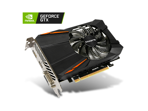 GIGABYTE GeForce GTX 1050 Ti 4GB GDDR5 PCI Express 3.0 x16 ATX Video Cards GV-N105TD5-4GD