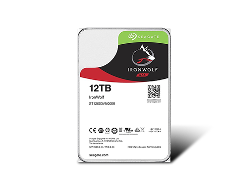 Seagate IronWolf 12TB NAS Hard Drive 7200 RPM 256MB Cache SATA 6.0Gb/s CMR 3.5" Internal HDD for RAID Network Attached Storage ST12000VN0008