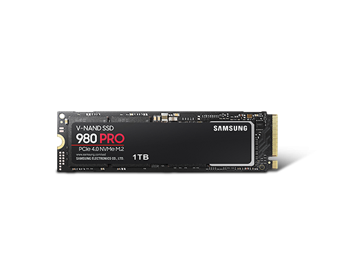 SAMSUNG 980 PRO M.2 2280 1TB PCI-Express Gen 4.0 x4, NVMe 1.3c Samsung V-NAND 3-bit MLC Internal Solid State Drive (SSD) MZ-V8P1T0B/AM
