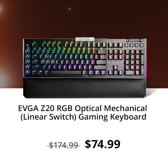 EVGA Z20 RGB Optical Mechanical (Linear Switch) Gaming Keyboard