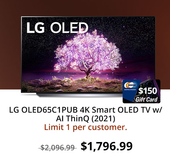 LG OLED65C1PUB 4K Smart OLED TV w/ AI ThinQ (2021)