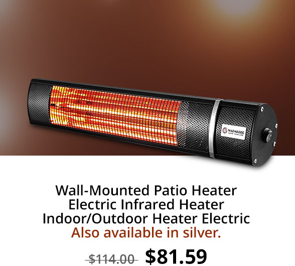 Wall-Mounted Patio Heater Electric Infrared Heater Indoor/Outdoor Heater Electric