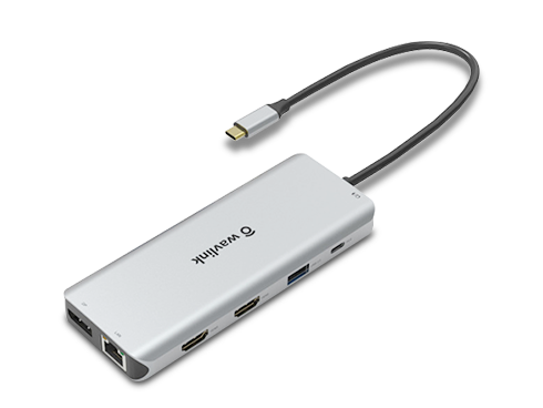 WAVLINK USB C Docking Station,13 in 1 Multiport USB C Adapter Triple Display for MacOS and Windows,USB C Hub with 2 HDMI 4K, DisplayPort, 4 USB, 87W PD, Gigabit Ethernet, SD/TF Card Reader, Mic/Audio