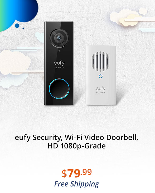 eufy Security, Wi-Fi Video Doorbell, HD 1080p-Grade