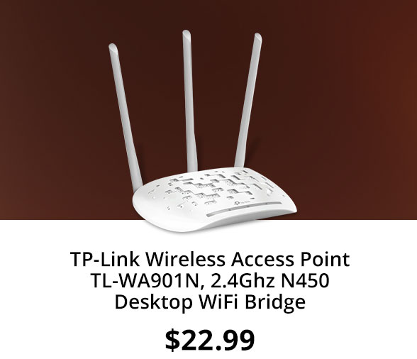 TP-Link Wireless Access Point TL-WA901N, 2.4Ghz N450 Desktop WiFi Bridge