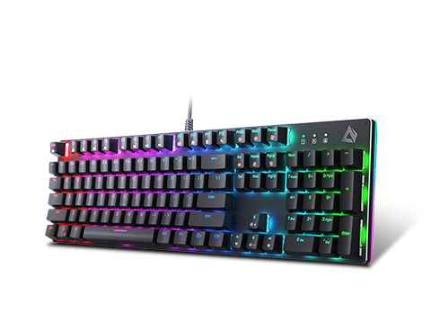 AUKEY KM-G12 Mechanical Gaming Keyboard with Customizable RGB Backlight, Tactile & Clicky Blue Switches