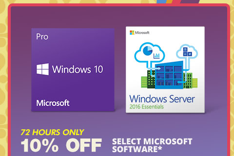 10% OFF SELECT MICROSOFT SOFTWARE*