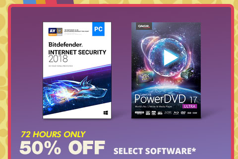 50% OFF SELECT SOFTWARE*