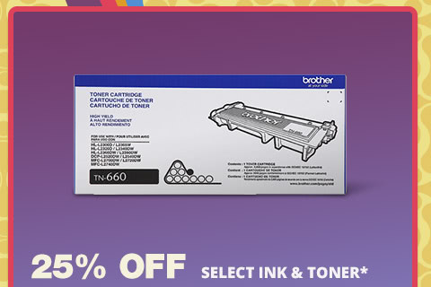 25% OFF SELECT INK & TONER*