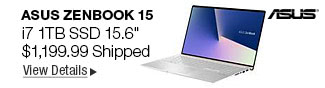 Newegg Flash - ASUS ZenBook 15 i7 1TB SSD 15.6"