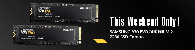 This Weekend Only: Samsung 970 EVO 500GB M.2 2280 SSD Combo