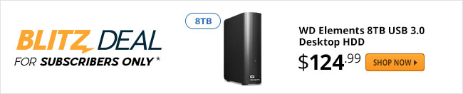 WD Elements 8TB USB 3.0 Desktop HDD