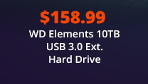 WD Elements 10TB USB 3.0 Ext. Hard Drive