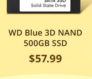 $57.99 WD Blue 3D NAND 500GB SSD