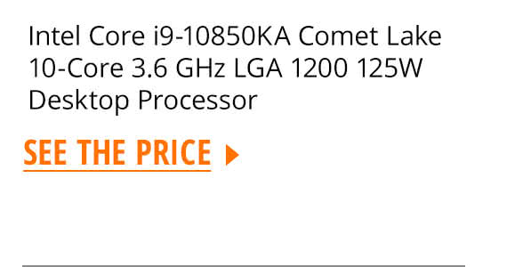 Intel Core i9-10850KA Comet Lake 10-Core 3.6 GHz LGA 1200 125W Desktop Processor