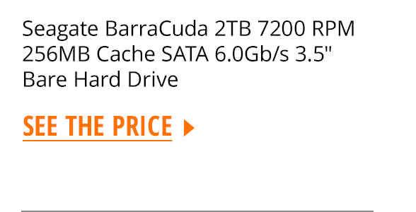 Seagate BarraCuda 2TB 7200 RPM 256MB Cache SATA 6.0Gb/s 3.5" Bare Hard Drive