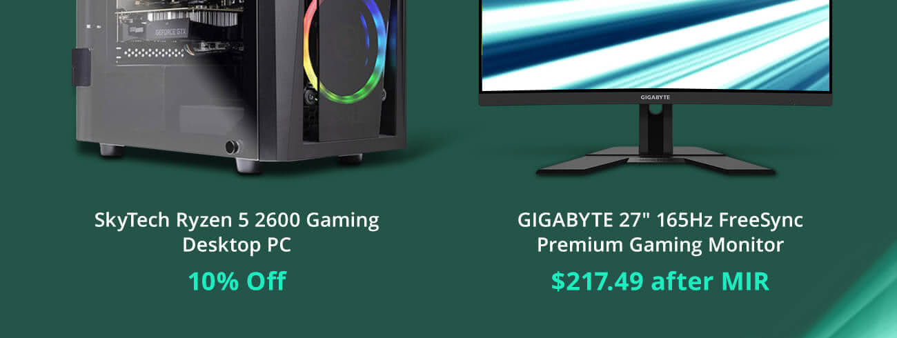 $237.49 GIGABYTE 27" 165Hz FreeSync Premium Gaming Monitor