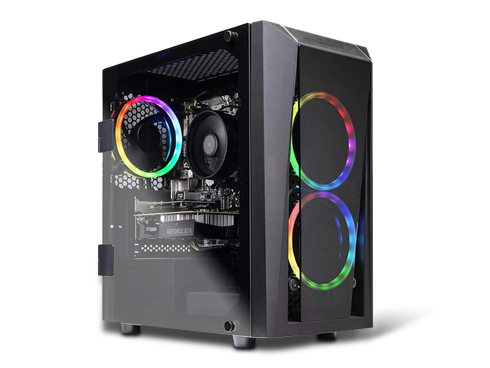 SkyTech Blaze II Gaming Desktop PC, Ryzen 5 2600, GTX 1650 4G, 500GB SSD, 8GB DDR4