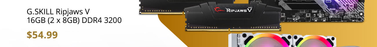 $54.99 G.SKILL Ripjaws V 16GB DDR4 3200 Memory