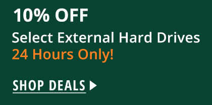 10% Off Select External Hard Drives