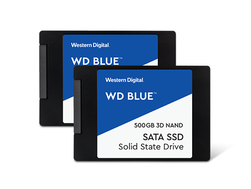 2x WD Blue 3D NAND 500GB Internal SSD - SATA III 6Gb/s 2.5"/7mm Solid State Drive - WDS500G2B0A