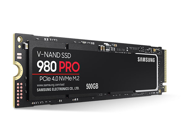 SAMSUNG 980 PRO M.2 2280 500GB PCI-Express 4.0 x4, NVMe Samsung V-NAND Internal Solid State Drive (SSD) MZ-V8P500B/AM