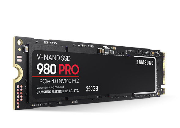 SAMSUNG 980 PRO M.2 2280 250GB PCI-Express 4.0 x4, NVMe Samsung V-NAND Internal Solid State Drive (SSD) MZ-V8P250B/AM
