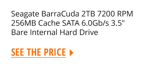 Seagate BarraCuda 2TB 7200 RPM 256MB Cache SATA 6.0Gb/s 3.5" Bare Internal Hard Drive
