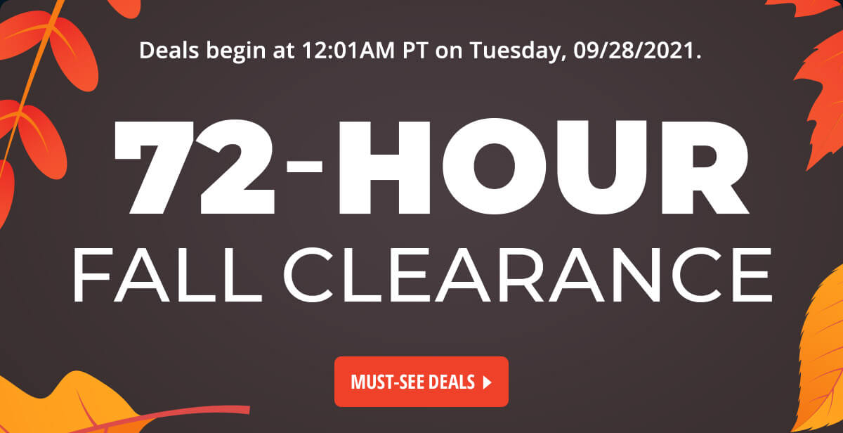 72HR Fall Clearance Corporate