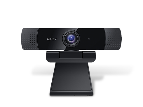 AUKEY PC-LM1E 1080P Webcam with Noise Reduction Stereo Microphones, Full HD USB Computer Camera for PC Laptop Desktop Video Calling & Conferencing - Black