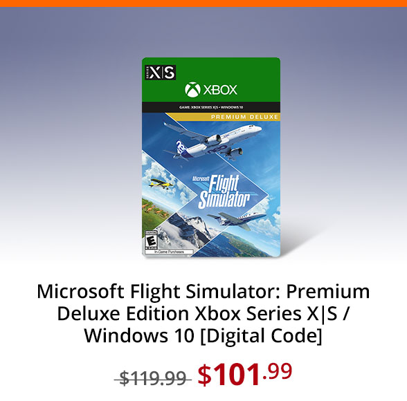 Microsoft Flight Simulator: Premium Deluxe Edition Xbox Series X|S / Windows 10 [Digital Code]