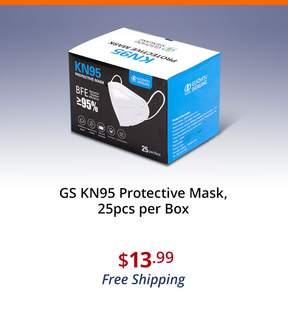 GS KN95 Protective Mask, 25pcs per Box