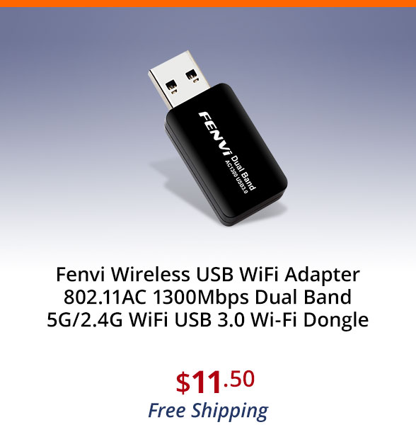 Fenvi Wireless USB WiFi Adapter 802.11AC 1300Mbps Dual Band 5G/2.4G WiFi USB 3.0 Wi-Fi Dongle