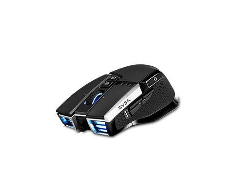 EVGA X17 Gaming Mouse, Wired, Black, Customizable, 16,000 DPI, 5 Profiles, 10 Buttons
