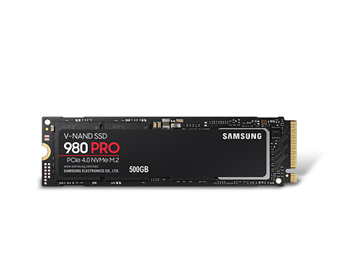 SAMSUNG 980 PRO M.2 2280 500GB PCI-Express Gen 4.0 x4, NVMe 1.3c Samsung V-NAND Internal Solid State Drive (SSD) MZ-V8P500B/AM