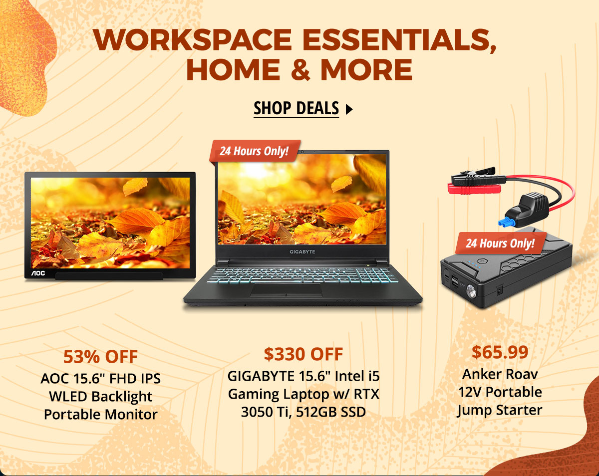 Workspace Essentials, Home & More