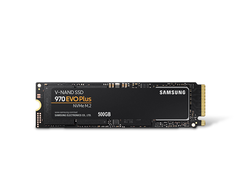 SAMSUNG 970 EVO PLUS M.2 2280 500GB PCIe Gen 3.0 x4, NVMe 1.3 V-NAND 3-bit MLC Internal Solid State Drive (SSD) MZ-V7S500B/AM