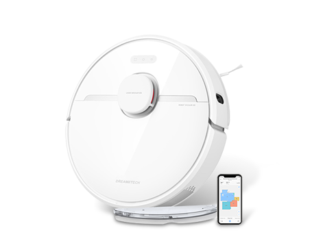 Dreame D9 Robotic Vacuum and Mop Cleaner, LDS Laser Navigation Robot Vacuum Sweep and Mop 2-in-1, 3000Pa Strong Suction Power, 150min Runtime, SLAM Smart Planning for Pet Hair, Carpet, Hard Floor