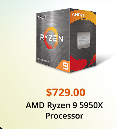 $729.00 AMD Ryzen 9 5950X Processor