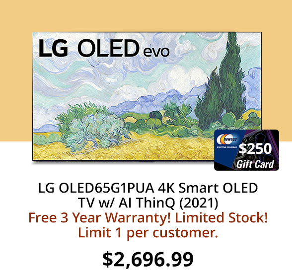 LG OLED65G1PUA 4K Smart OLED TV w/ AI ThinQ (2021)