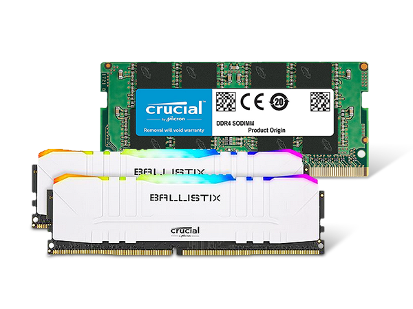 15% OFF Select Crucial Laptop & Ballistix Desktop Memory*