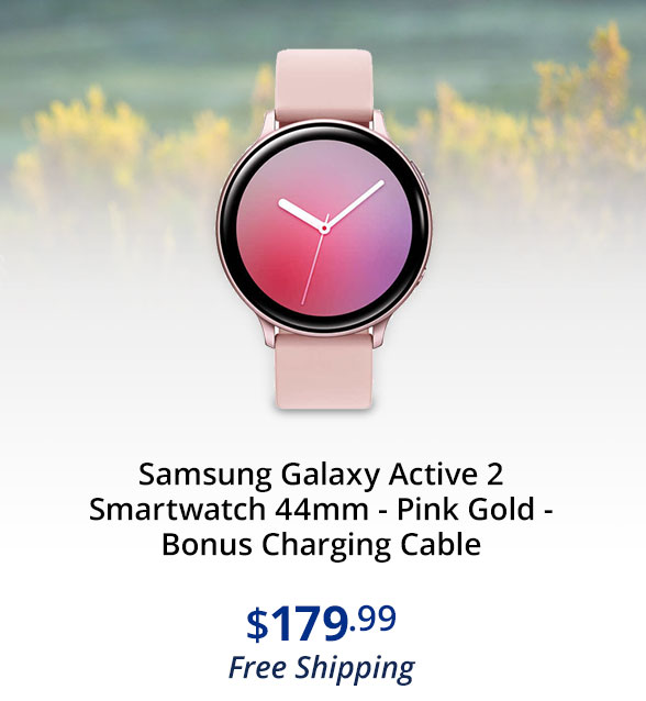 Samsung Galaxy Active 2 Smartwatch 44mm - Pink Gold - Bonus Charging Cable