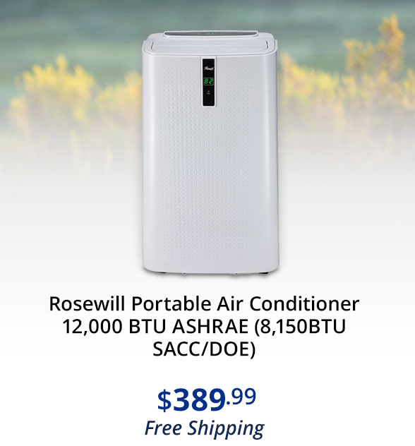 Rosewill Portable Air Conditioner 12,000 BTU ASHRAE (8,150BTU SACC/DOE)