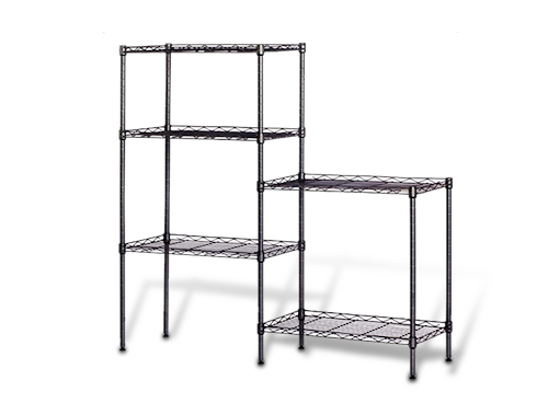 Black 5-Tier Layer Shelf Adjustable Wire Metal Shelving Rack High Quality Garage 21.25" x 11.42" x 59.06"
