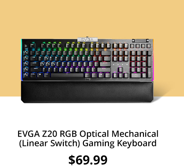 EVGA Z20 RGB Optical Mechanical (Linear Switch) Gaming Keyboard