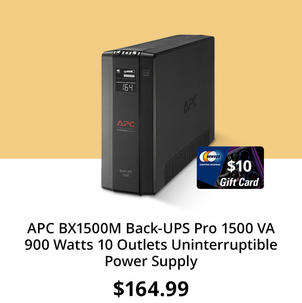 APC BX1500M Back-UPS Pro 1500 VA 900 Watts 10 Outlets Uninterruptible Power Supply